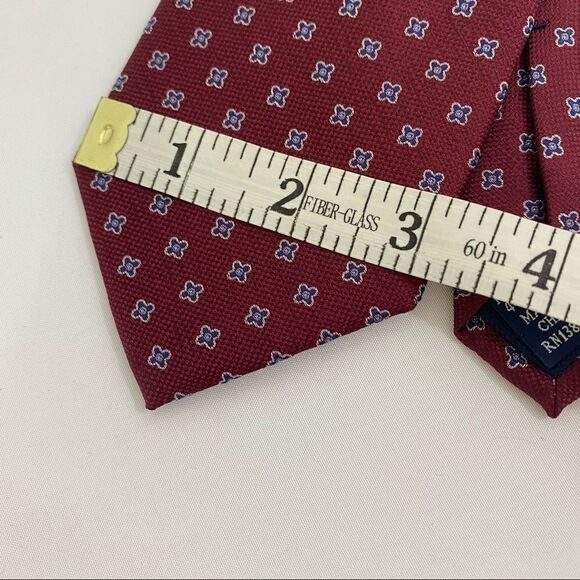 Club Room Men’s Tie Red with Flowers - Picture 2 of 4